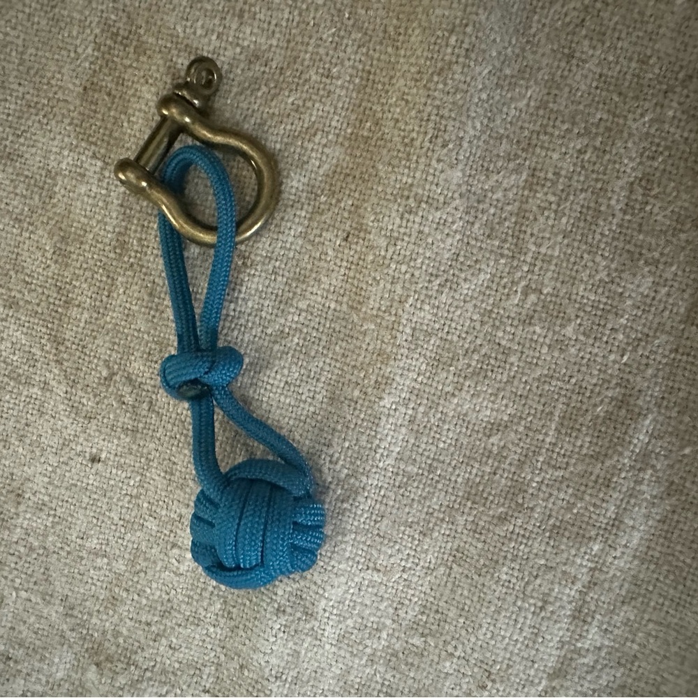 Blue and Gold nautical Keychain Accessory - Picture 2 of 2